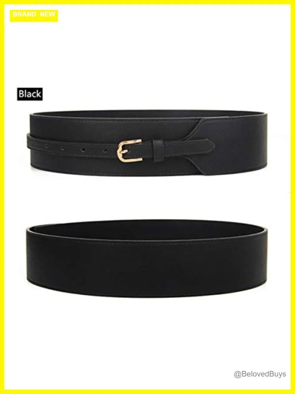 Wide Knotted Belt Design PU Leather Waistbands Simple Width Belt